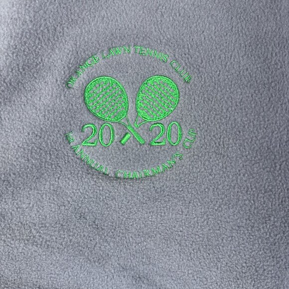 Marmot Vest Mens Large Gray Polartec Fleece Pockets Orange Lawn Tennis Club - Picture 3 of 11